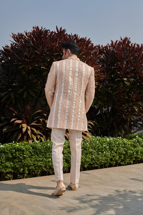 Beige Jacket Set